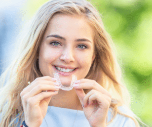 Allineatori trasparenti per ortodonzia invisibile, soluzioni moderne per correggere malocclusioni dentali in modo estetico e confortevole.