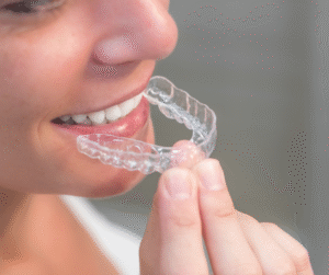 Ortodonzia invisibile con allineatori trasparenti per l’allineamento dentale preciso e discreto.