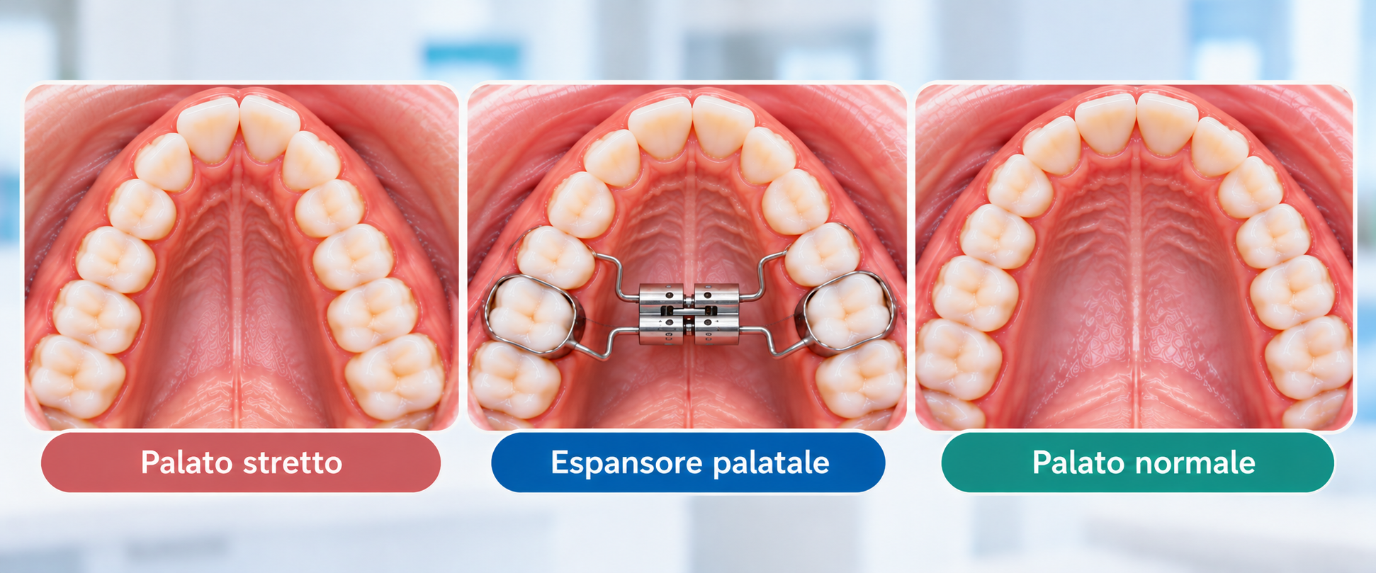 alato stretto nei bambini: trattamento con espansore palatale e risultato dopo l’espansione